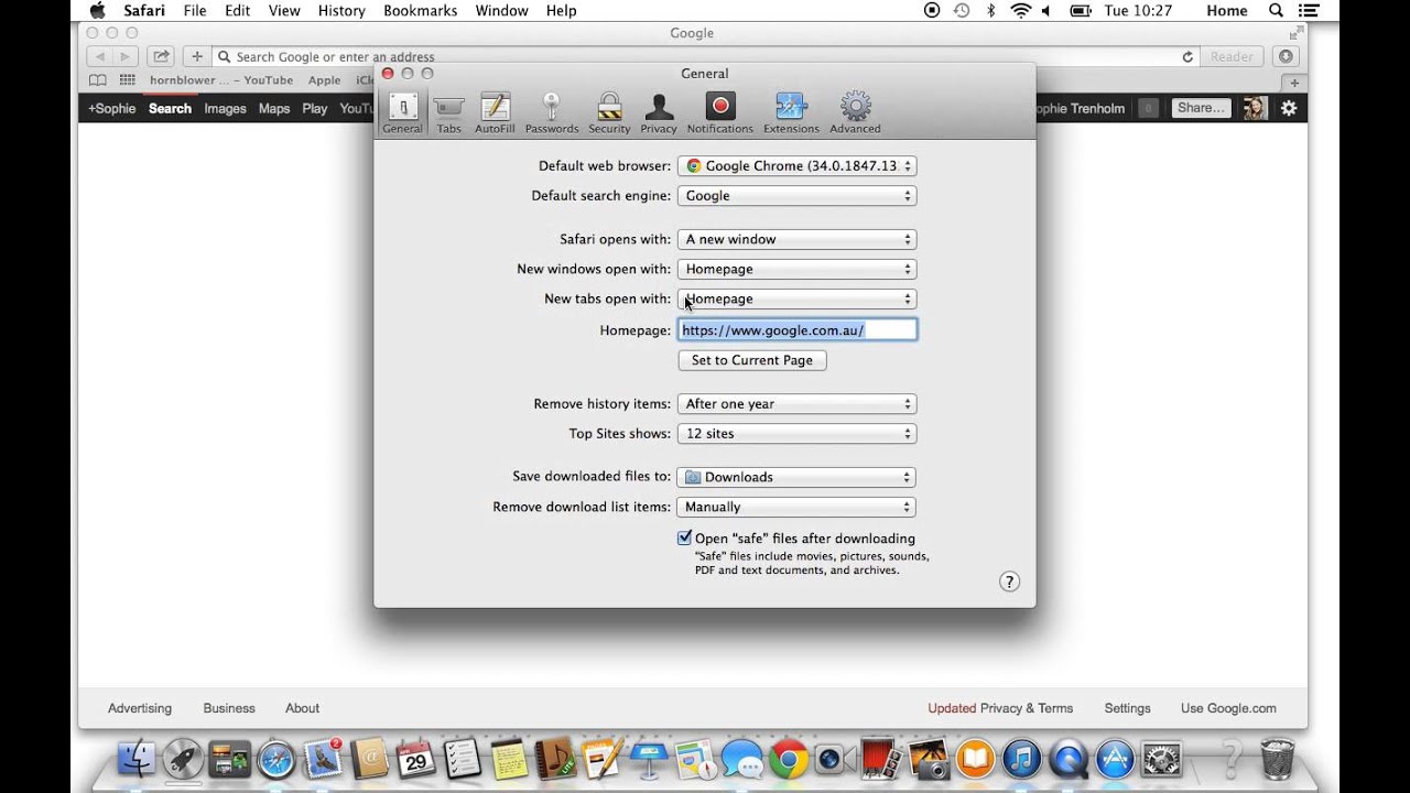 How to set google as your homepage on a MAC YouTube