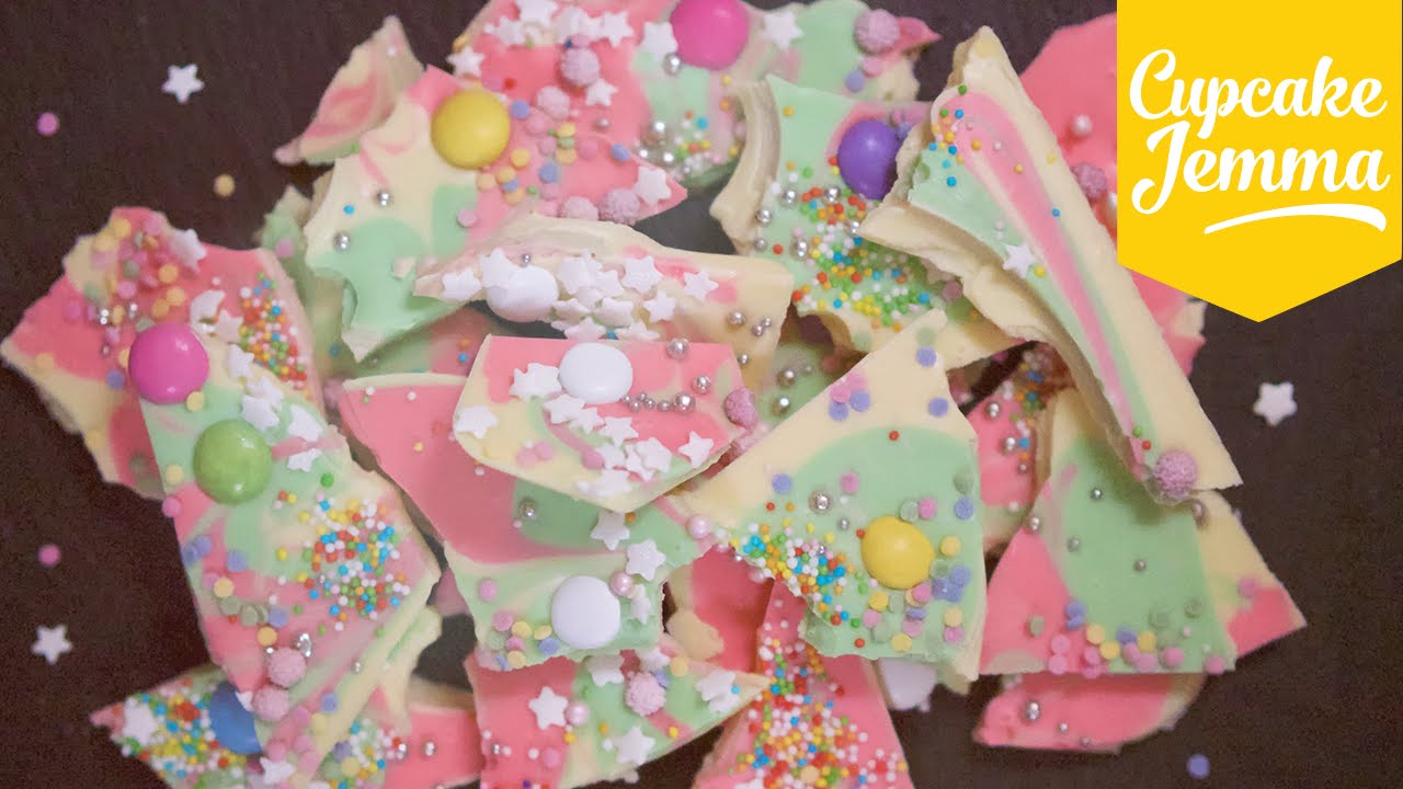 How to Make Magical Coloured Chocolate Bark | Cupcake Jemma | CupcakeJemma