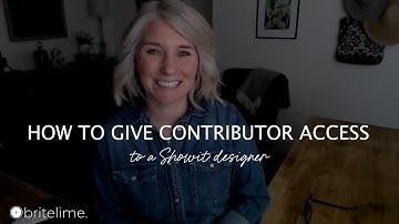 britelime how to give contributor access to a Showit designer