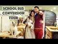 SKOOLIE TOUR - Family of 3 Tiny House living (self converted school bus) #vanlife