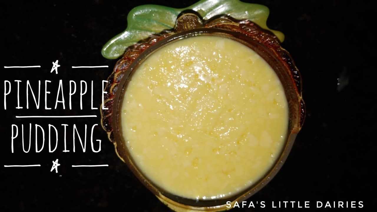 Simple pudding with 2 ingredients pineapple pudding safa. YouTube