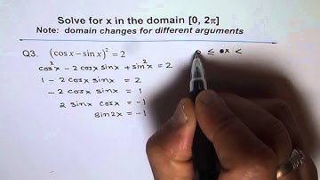 Trigonometric Equation Domain Change Sin2x Q3