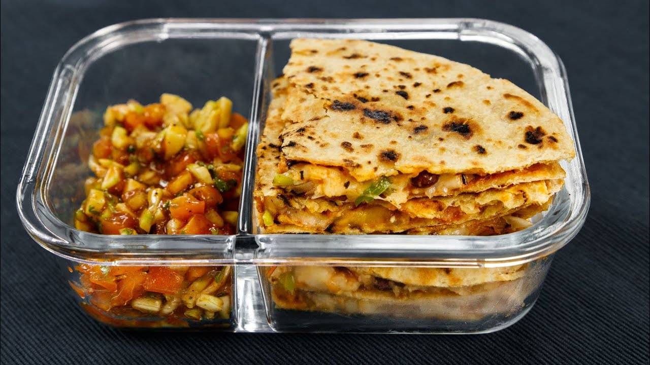 Indian Lunchbox Recipe - Quesadilla from Rotis and Cucumber Salsa - CookingShooking | Yaman Agarwal