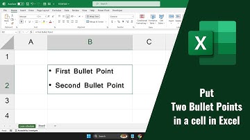 How to put two bullet points in a cell in Excel