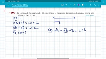 Problema con somma e differenza di segmenti