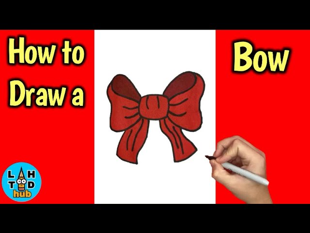 How To Draw A Christmas Bow! - Youtube