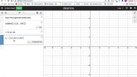 Using Desmos to create randomly generated numbers for sampling