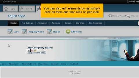 FatCat Servers Video Tutorials - Editing your website information in RVSiteBuilder