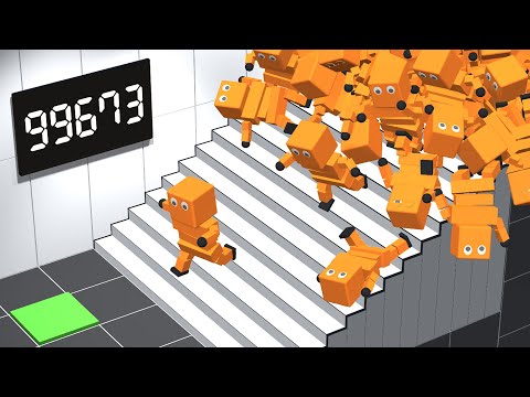 AI Learns Stairs (deep reinforcement learning)