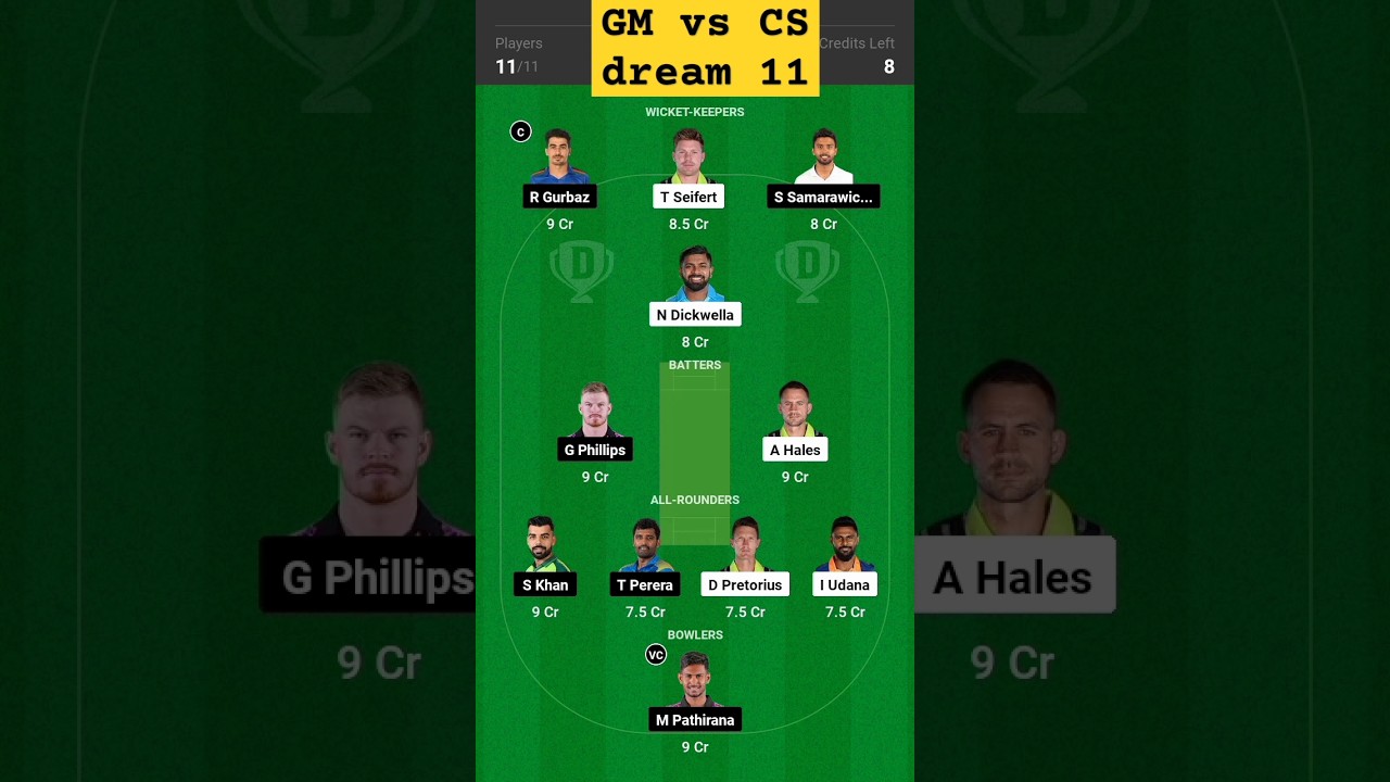 GM VS CS Dream 11 team 🇱🇰  LPL~ 2024 👆🏻👆🏻