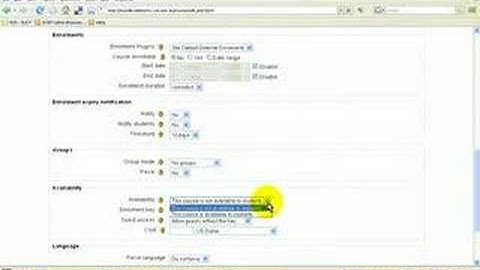Enrolment options in Moodle