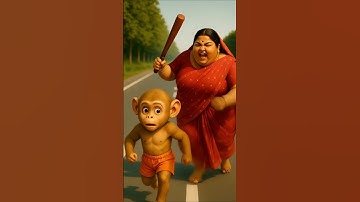 Big woman drinks all sugarcane juice 😢 #ai #woman #juice #monkey #funny