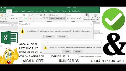 SOLUCIÓN A ERROR AL COMBINAR CELDAS EN EXCEL-LA COMBINACIÓN DE CELDAS SÓLO CONSERVA EL VALOR...