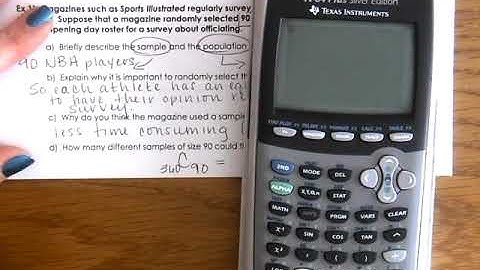 Statistical Reasoning - Chapter 14 Topic 3  Random Sampling and Probability