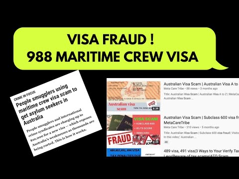 988 Maritime Visa| Australia Visa Fraud | Australia Visa Scam | How to get abroad job without AGENT