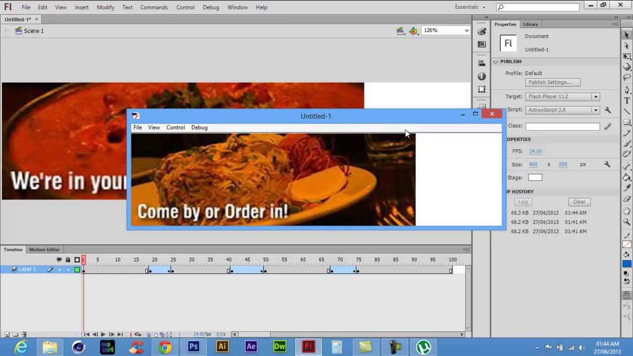 adobe flash cs6 slideshow