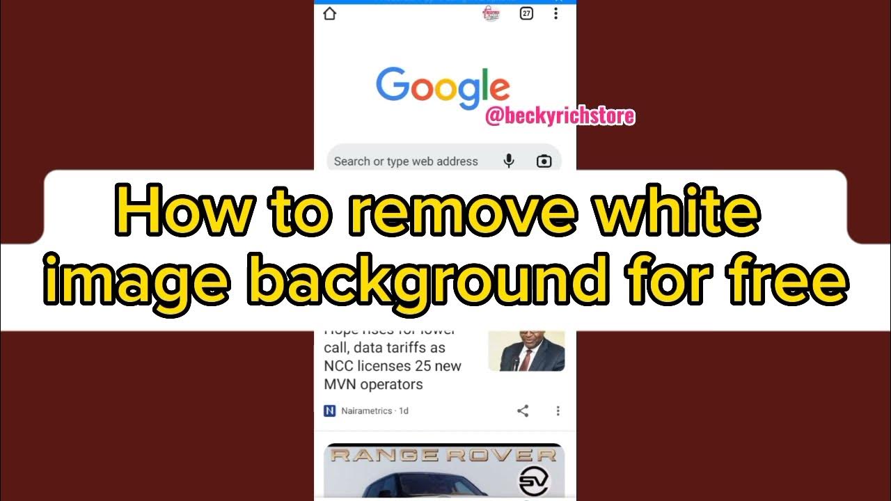How to remove white background image YouTube