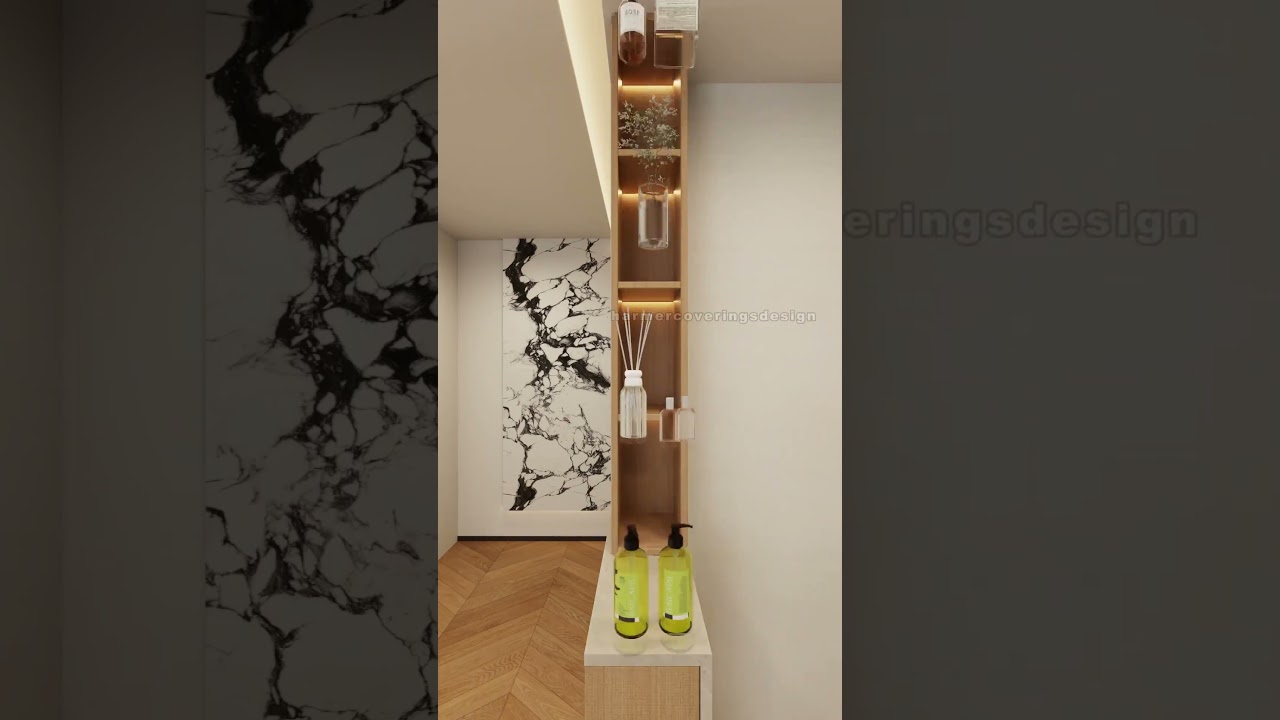 This design of the bathroom sink can separates wet and dry areas.