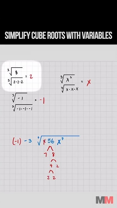 How to Simplify Cube Roots with Variables #shorts - YouTube