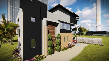 GOOGLE SKETCHUP - CONTEMPORARY HOUSE TUTORIAL TIMELAPSE | CHIYO-KENCHIKA