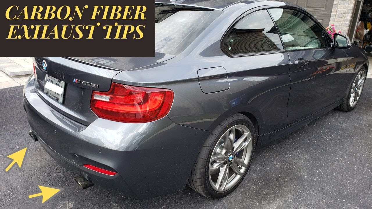 how to remove bmw exhaust tips (installing carbon fiber tips) YouTube