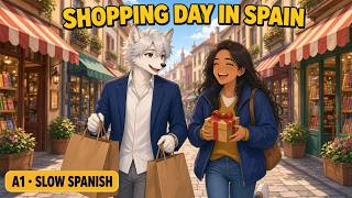 Shopping in Spanish: Sizes, Prices & Paying 🛍️ Easy Spanish Story (A1 Listening Practice)