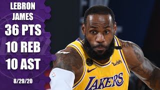 Check out highlights from lebron james, as he records a 36-point
triple-double for the los angeles lakers in game 5 against portland
trail blazers. #nba ...