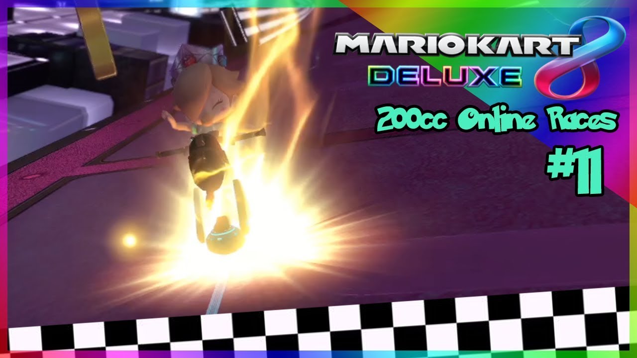 I'M PLAYING WITH A HACKER! Mario Kart 8 Deluxe 200cc Online Races 11