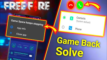How to incoming call problem in free Fire, PUBG || Game space keeps stopping problem solve ||
