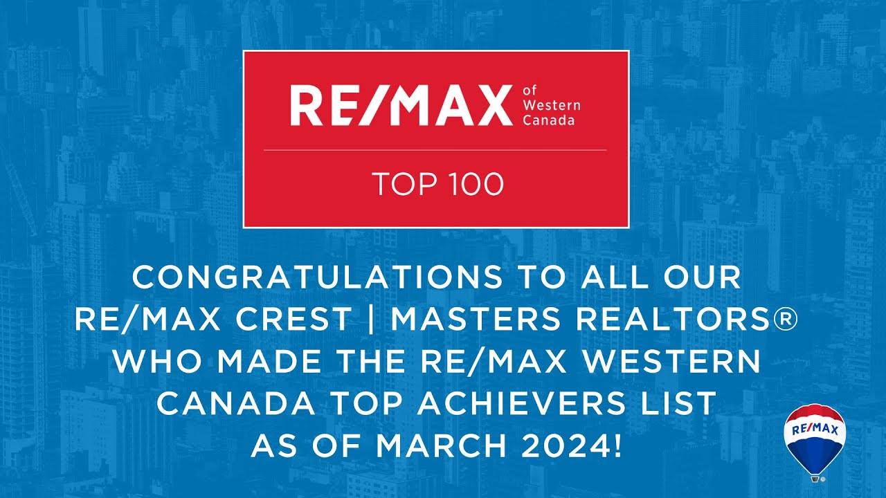 RE/MAX of Western Canada | Top 100 Achievers as of March 2024 🤩🤩 - YouTube