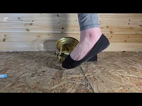 Pebbles crushes an old clock. #crushexperiment #womensshoes #crushingtime #asmrcrush
