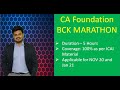 CA Foundation BCK Marathon By CA Aditya Sharma- 100% Coverage.