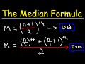 How to calculate the median using a formula  statistics