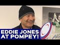 England Rugby Head Coach Eddie Jones experiences the Pompey atmosphere at Fratton Park