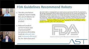 Use of Robotics in Sterile Fill Finish
