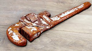 Old Rusty Pipe Wrench - Restored To Perfection