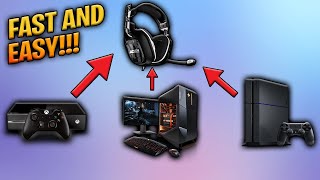 HOW TO HEAR CONSOLE AUDIO AND PC AUDIO AT THE SAME TIME! ASTRO A40 HEADSET SETUP! *NO BUZZING NOISE*