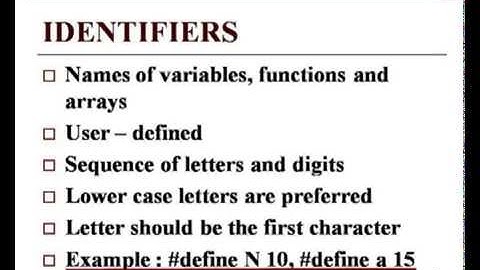 Keywords and Identifiers in C Programming   Part 4