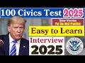 2025 random 100 civics questions and answers - U.S. citizenship interview I N400 Interview #n400