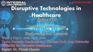 Online FDP|DiTER|Week 3| Day 1| Dr. Piyush Charan| 26th April 2021
