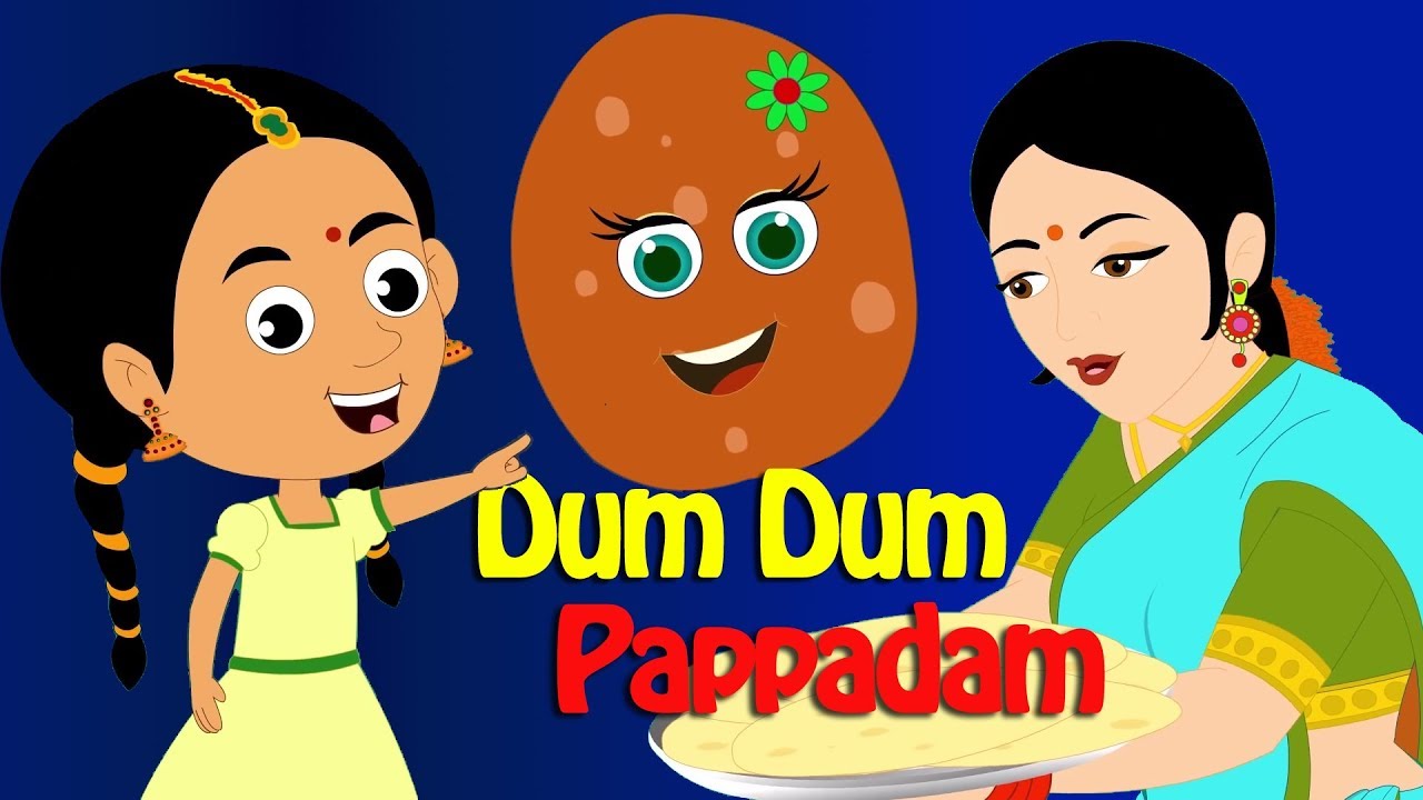 Dum Dum Pappadam Traditional Malayalam Song  Nursery Rhymes For Kids  Malayalam Traditional Rhymes