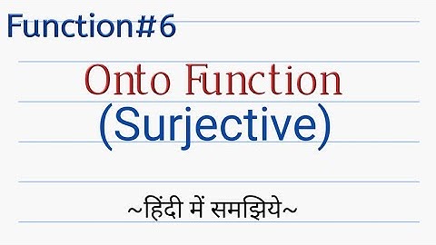 Onto Function | Surjective |Types of Function | Discrete Mathematics in Hindi
