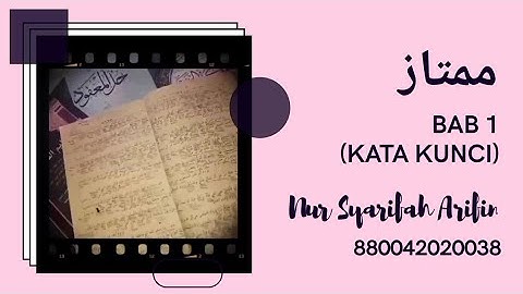 METODE MUMTAZ - Bab 1 (Kata Kunci) [Nur Syarifah Arifin]