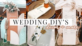 DIY WEDDING DECOR | Affordable, Budget Friendly, On-Trend Signage, Seating Chart, Stationary   MORE