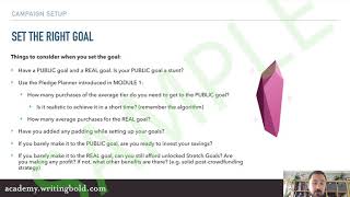 How to Plan your Kickstarter Tiers – Module 2 Sample Lesson