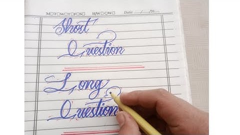 How to write Short & Long question in stylish writing - Using marker 605