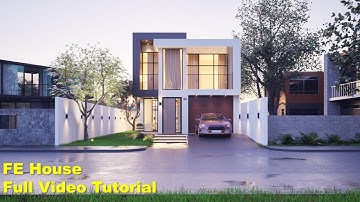 FE House | Full Video Tutorial | Revit Architecture | Twinmotion