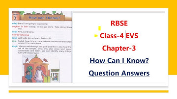 RBSE Class 4 EVS  Chapter-3 How Can I Know Question Answers (English Medium)