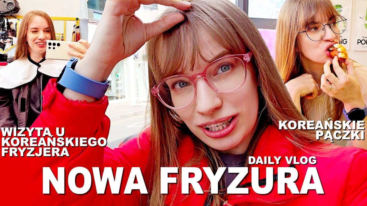 ZMIENIŁAM FRYZURĘ! 😲😱 Daily vlog z wizytą u fryzera, wałkami włosy koreańskimi pączkami 🥰🍩