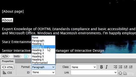 Working with Text | Dreamweaver cc Tutorial | Make Your First Website From Scratch